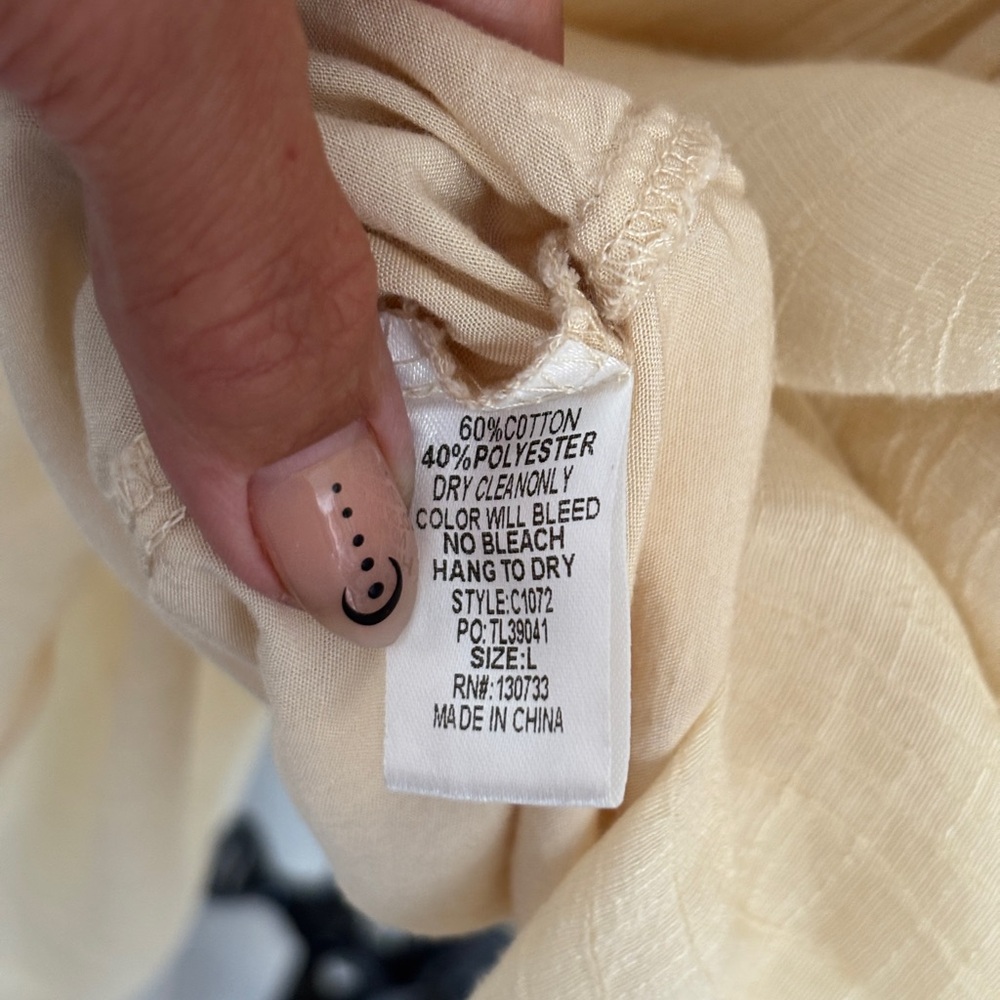 Umgee Cream Dress with Floral Embroidery - Picture 6 of 6